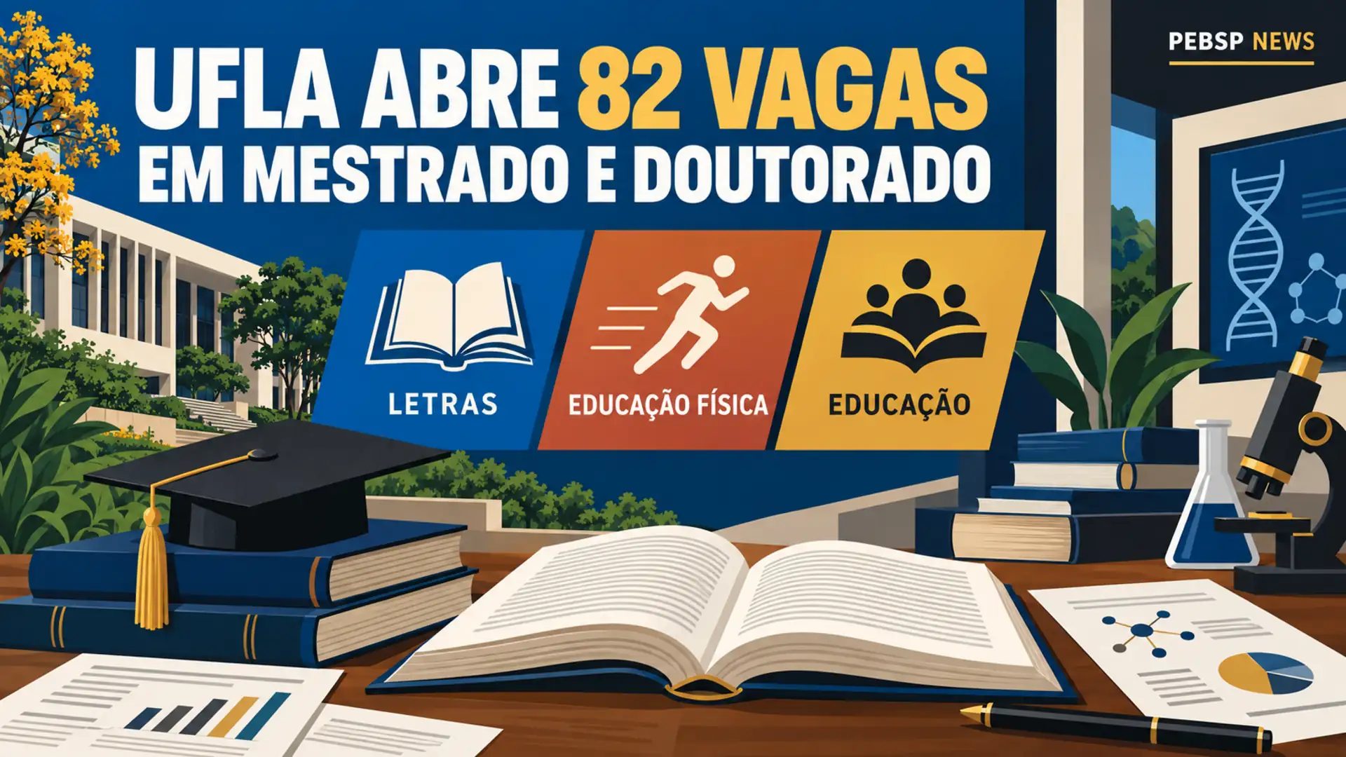 Oportunidade de Pós-Graduação gratuita: Confira as vagas, linhas de pesquisa e cronograma de seleção do mestrado e doutorado da UFLA em 2027.