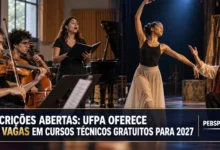 Processo seletivo da UFPA tem vagas para cursos técnicos gratuitos em instrumento musical, canto, regência, dança, teatro e figurino cênico.