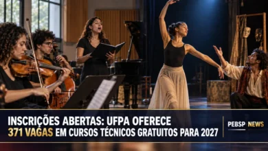 Processo seletivo da UFPA tem vagas para cursos técnicos gratuitos em instrumento musical, canto, regência, dança, teatro e figurino cênico.