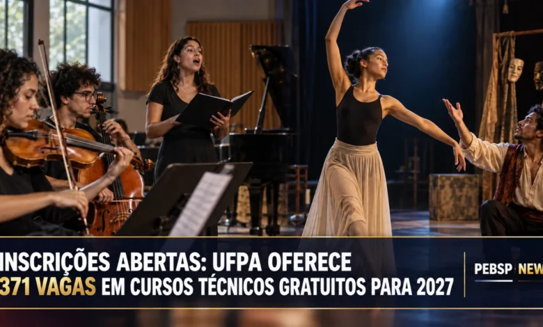 Processo seletivo da UFPA tem vagas para cursos técnicos gratuitos em instrumento musical, canto, regência, dança, teatro e figurino cênico.