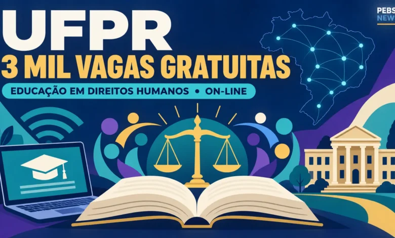 UFPR oferece 3 mil vagas gratuitas em curso on-line de Direitos Humanos para profissionais da Educação Básica; inscrições até 26 de setembro de 2026.