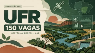 A UFR abre 150 vagas gratuitas em Tecnologia em Gestão Ambiental EaD, com 50% para cotas. Inscrições até 5 de outubro de 2026; confira polos e cronograma.