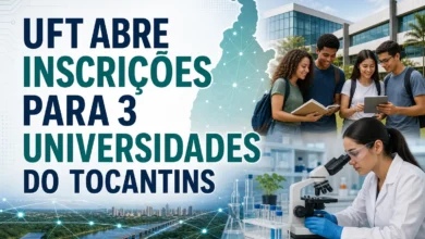 UFT ABRE INSCRIÇÕES PARA 3 UNIVERSIDADES DO TOCANTINS