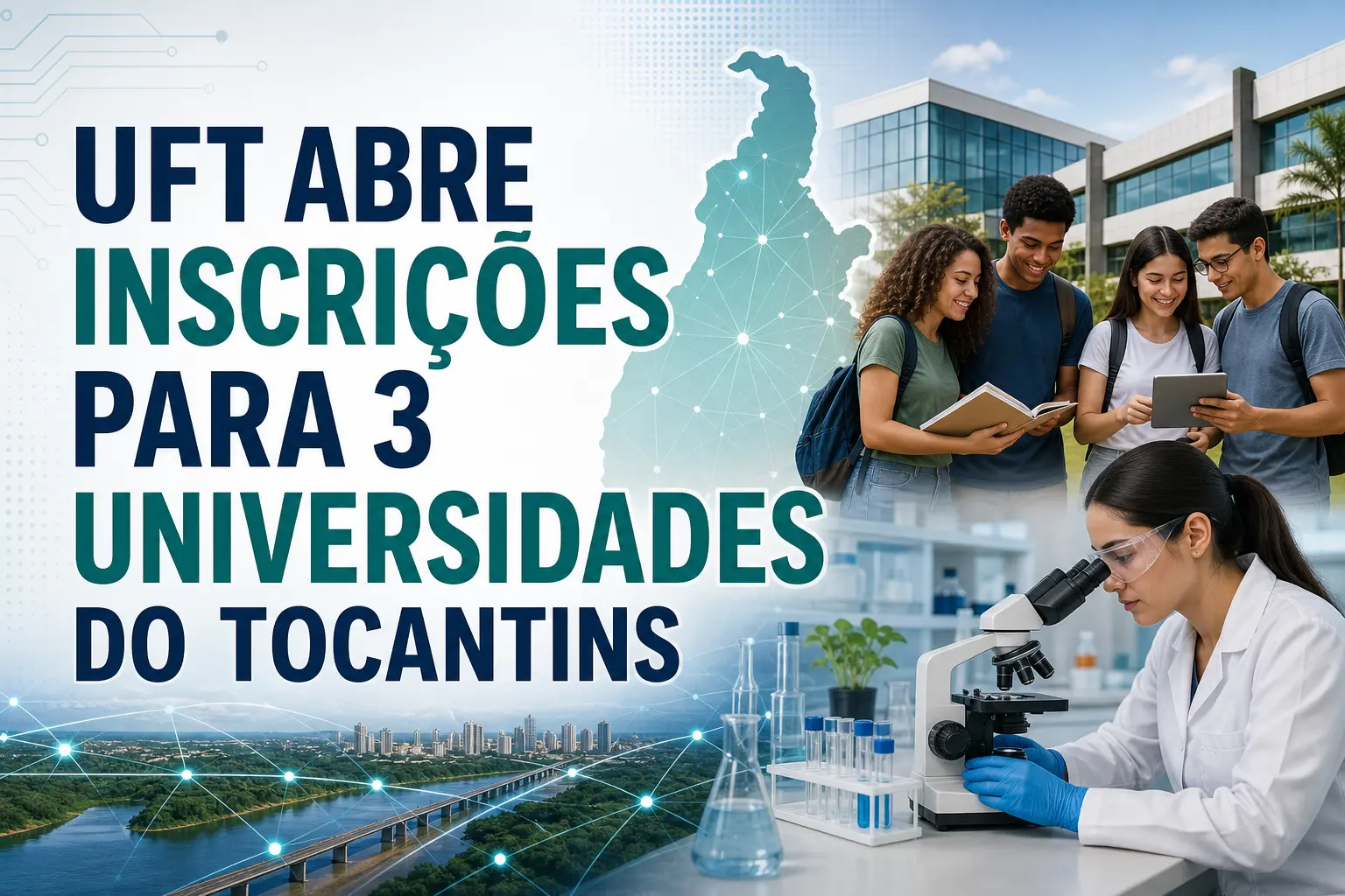 UFT ABRE INSCRIÇÕES PARA 3 UNIVERSIDADES DO TOCANTINS