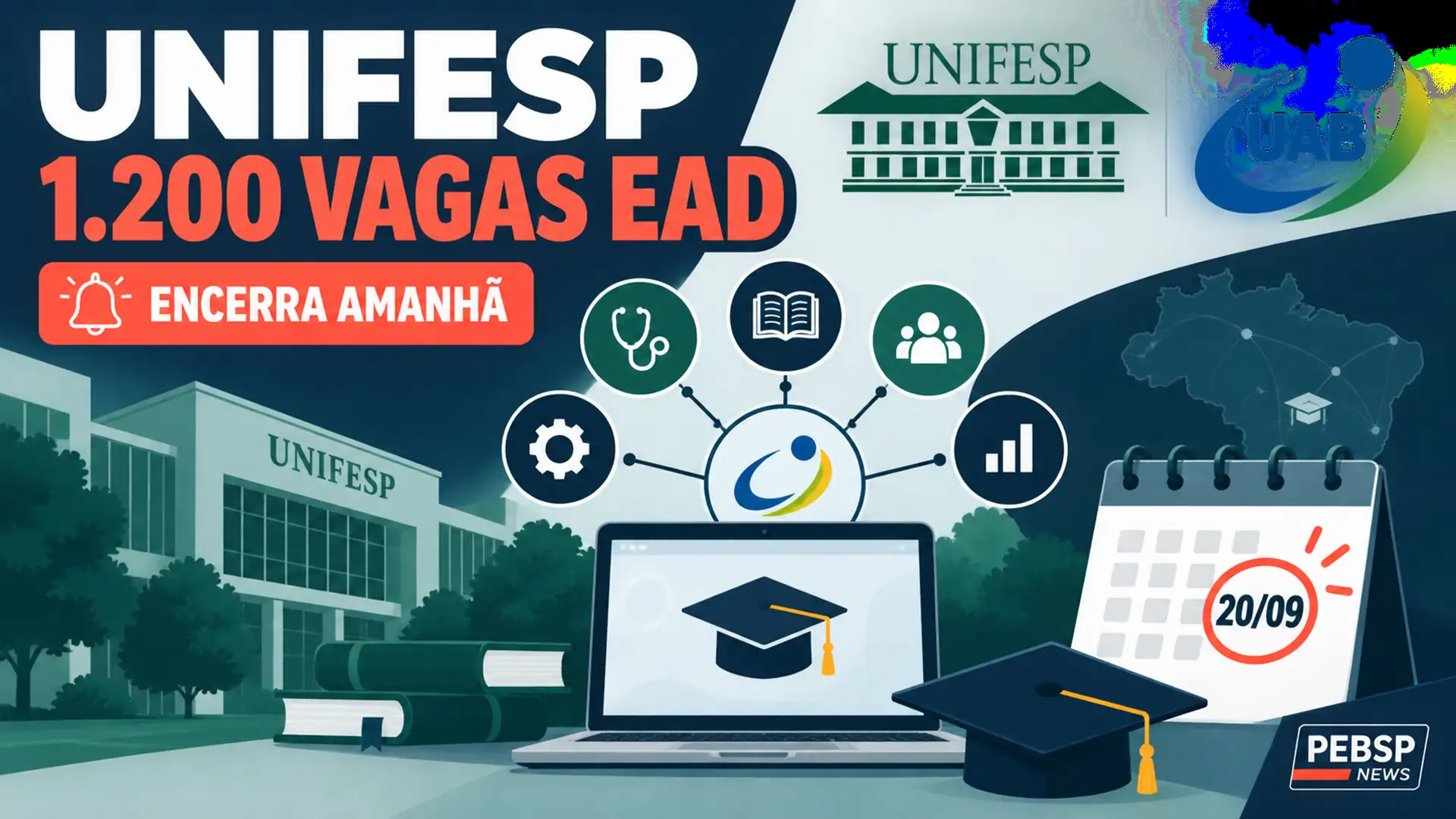 Unifesp encerra amanhã inscrições para 1.200 vagas em seis pós-graduações EAD