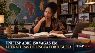 UNIFESP abre, via UAB, 150 vagas gratuitas na especialização em Literaturas de Língua Portuguesa. Inscrições até 20/09; veja como participar.