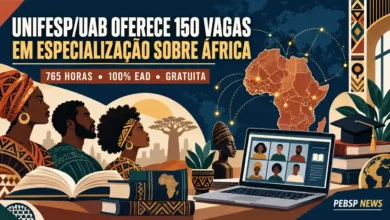 UNIFESP/UAB abre 150 vagas gratuitas na Especialização em As Áfricas e suas Diásporas, EaD. Inscrições até 20/09/2026; veja como participar.