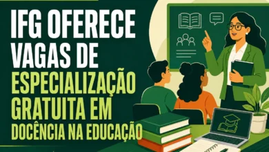 IFG OFERECE VAGAS DE ESPECIALIZAÇÃO GRATUITA EM DOCÊNCIA NA EDUCAÇÃO