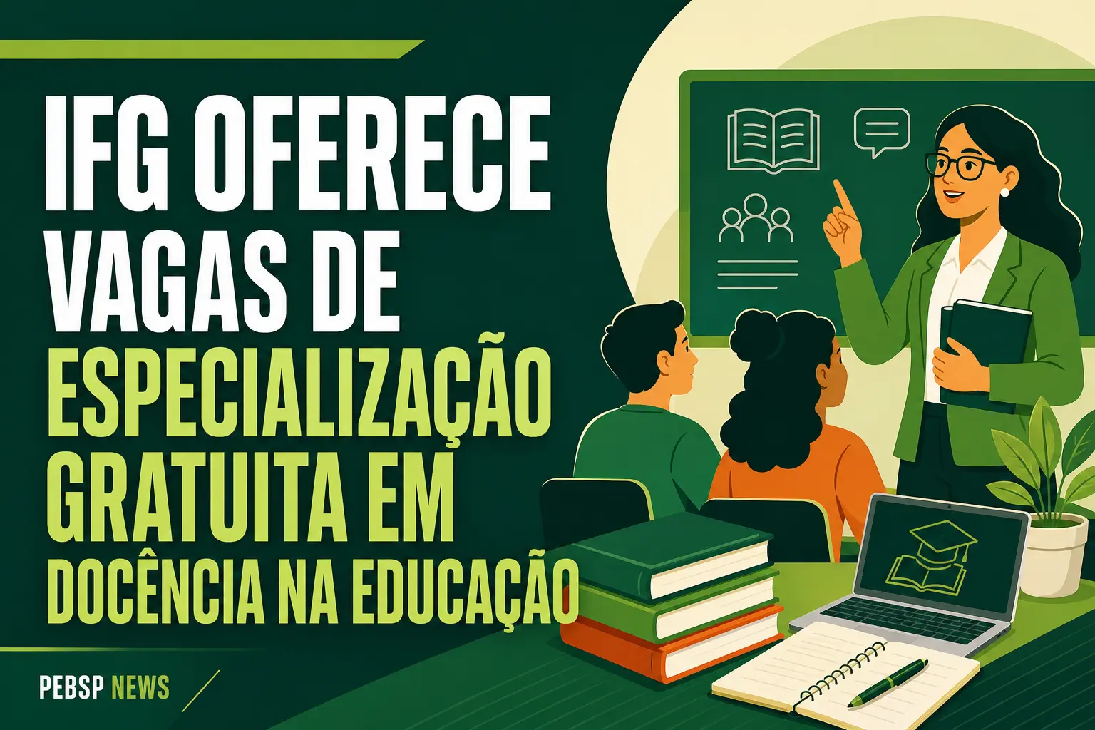 IFG OFERECE VAGAS DE ESPECIALIZAÇÃO GRATUITA EM DOCÊNCIA NA EDUCAÇÃO