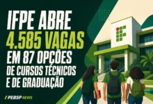 IFPE ABRE 4.585 VAGAS EM 87 OPÇÕES DE CURSOS TÉCNICOS E DE GRADUAÇÃO