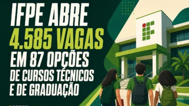 IFPE ABRE 4.585 VAGAS EM 87 OPÇÕES DE CURSOS TÉCNICOS E DE GRADUAÇÃO