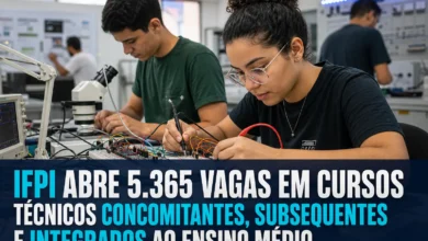 IFPI ABRE 5.365 VAGAS EM CURSOS TÉCNICOS CONCOMITANTES, SUBSEQUENTES E INTEGRADOS AO ENSINO MÉDIO