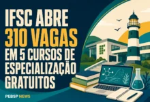 IFSC ABRE 310 VAGAS EM 5 CURSOS DE ESPECIALIZAÇÃO GRATUITOS