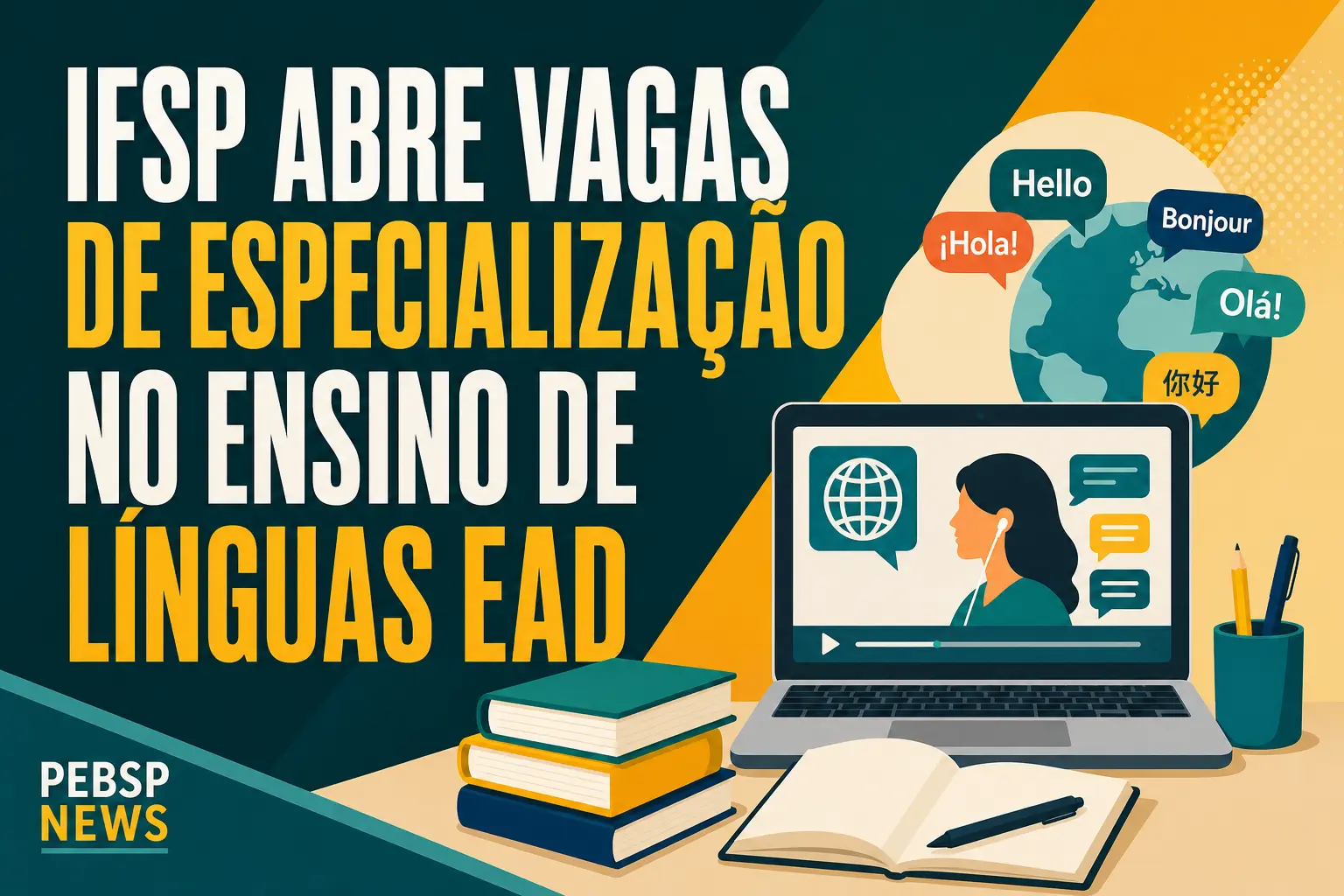IFSP ABRE VAGAS DE ESPECIALIZAÇÃO NO ENSINO DE LÍNGUAS EAD