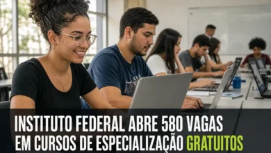 INSTITUTO FEDERAL ABRE 580 VAGAS EM CURSOS DE ESPECIALIZAÇÃO GRATUITOS