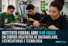 INSTITUTO FEDERAL ABRE 940 VAGAS EM CURSOS GRATUITOS DE BACHARELADO, LICENCIATURAS E TECNOLOGIA