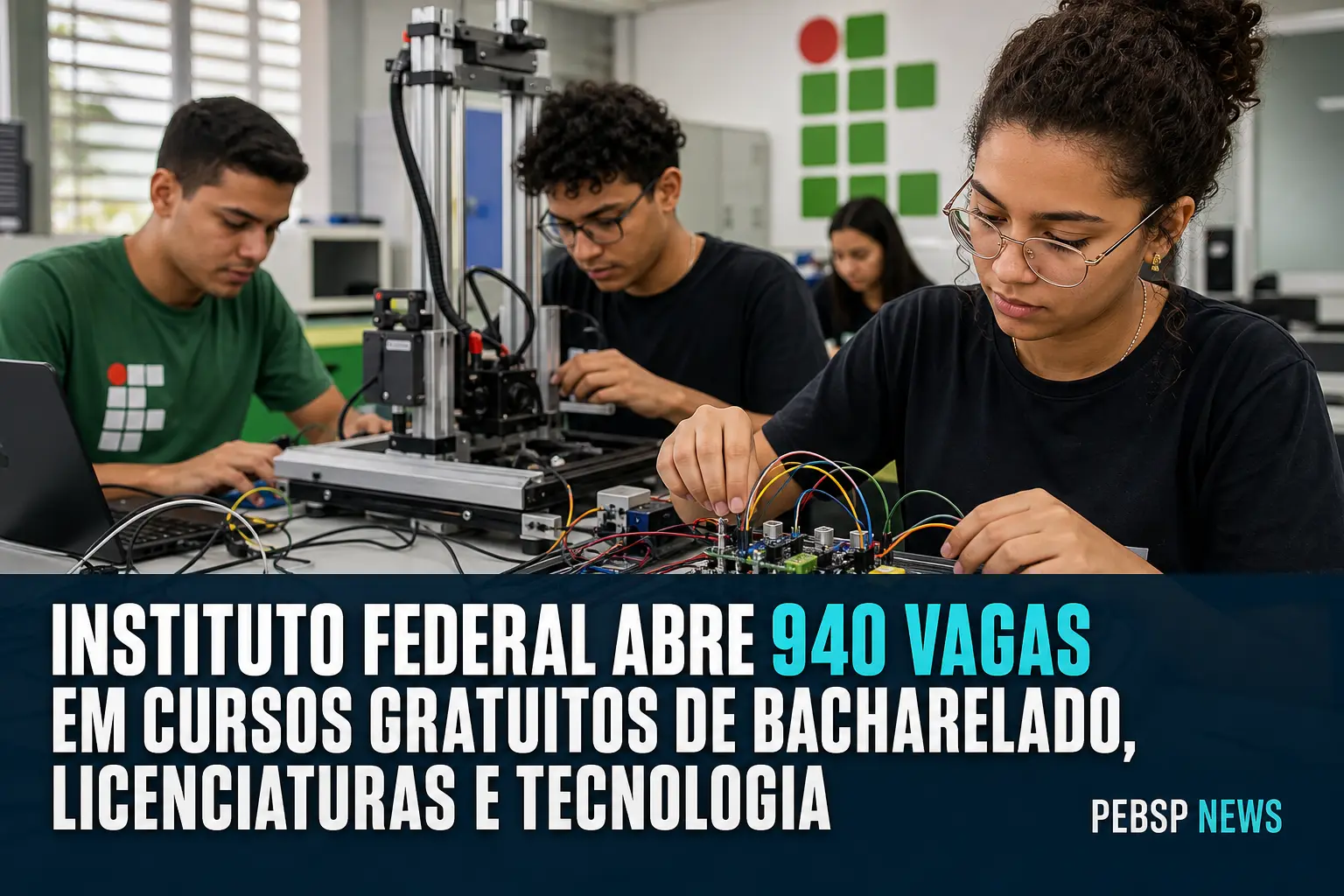 INSTITUTO FEDERAL ABRE 940 VAGAS EM CURSOS GRATUITOS DE BACHARELADO, LICENCIATURAS E TECNOLOGIA