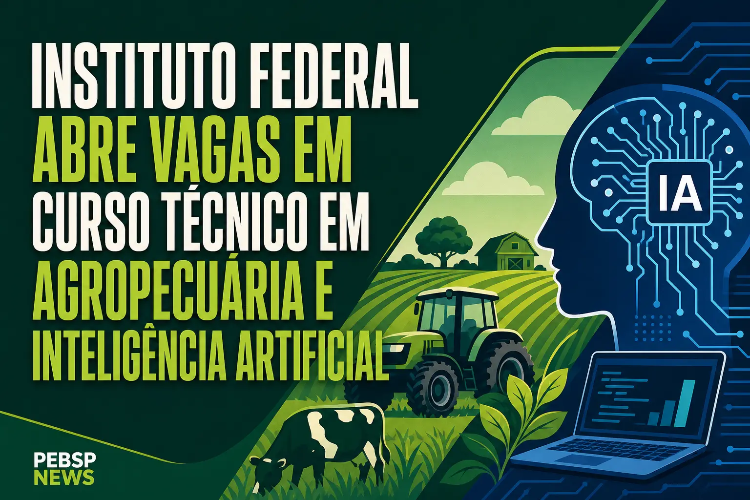 INSTITUTO FEDERAL ABRE VAGAS EM CURSO TÉCNICO EM AGROPECUÁRIA E INTELIGÊNCIA ARTIFICIAL