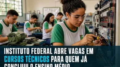 INSTITUTO FEDERAL ABRE VAGAS EM CURSOS TÉCNICOS PARA QUEM JÁ CONCLUIU O ENSINO MÉDIO