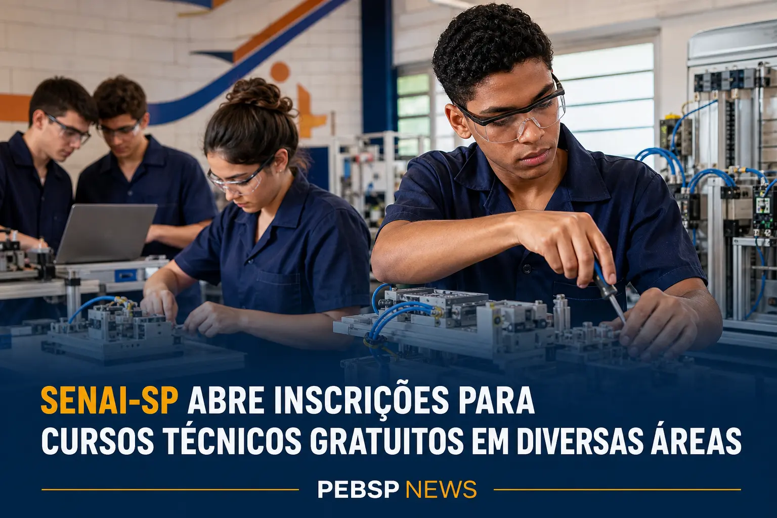 SENAI-SP ABRE INSCRIÇÕES PARA CURSOS TÉCNICOS GRATUITOS EM DIVERSAS ÁREAS