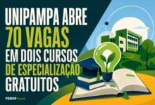 UNIPAMPA ABRE 70 VAGAS EM DOIS CURSOS DE ESPECIALIZAÇÃO GRATUITOS