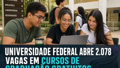 UNIVERSIDADE FEDERAL ABRE 2.078 VAGAS EM CURSOS DE GRADUAÇÃO GRATUITOS